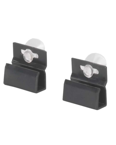 Clips m/ sugekop 2.5 x 2.5 cm. - sæt, skilteholder til plastrammer. Vælg farve