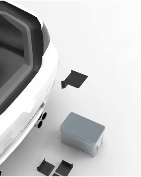 Bagageholder til bil, sort, 4 stk