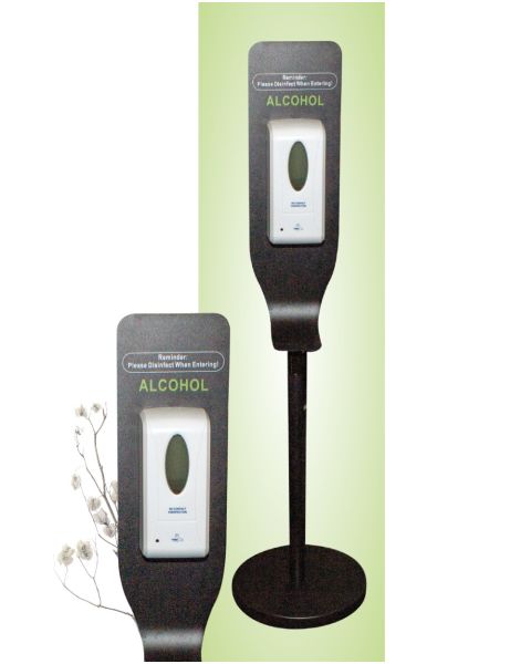 Spritstander - Dispenser t/ hånddprit / desinfektion og SÆBE på stander, sort