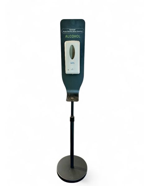 Spritstander - Dispenser t/ hånddprit / desinfektion og SÆBE på stander, sort