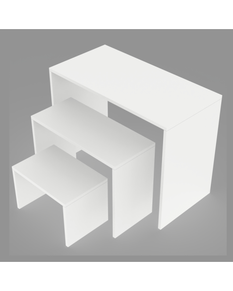 Oplægsbord 120 x 60 x H77 cm - Hvid