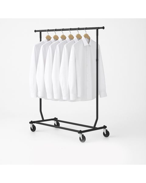 Disco I, helt sammenklappelig, justerbar, sort krom, B128-188 x H145-170 cm