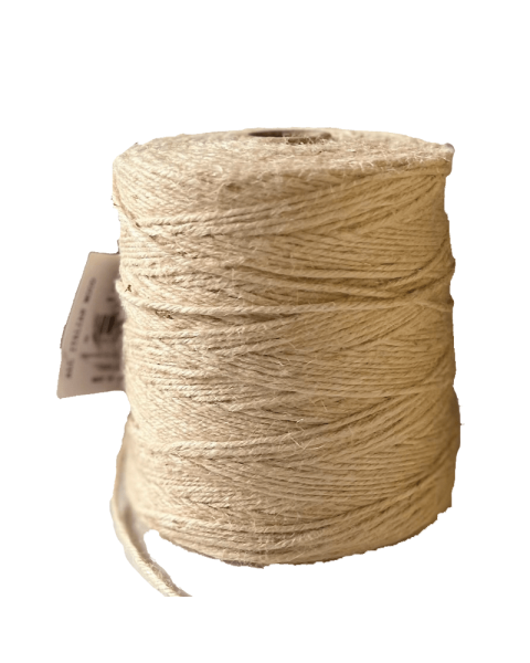 Jutebånd, 600 mtr. Råhvid, natur eller sort