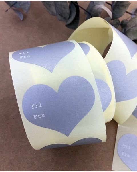 Gavemærker - Hjerteform - 500 stk.