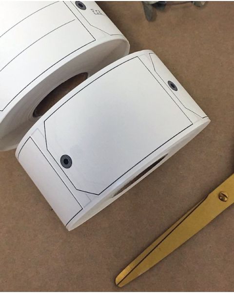 Manilla etiket, selvklæbende - antik hvid