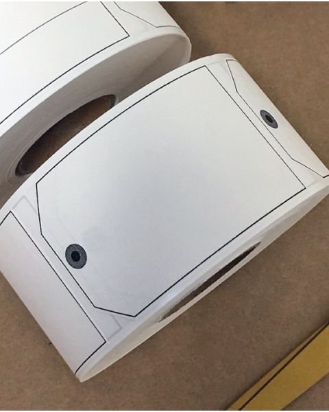 Manilla etiket, selvklæbende - antik hvid