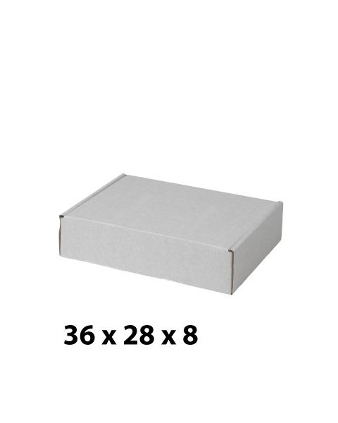 Hvid papkasse (B 36 x H 8 cm.)