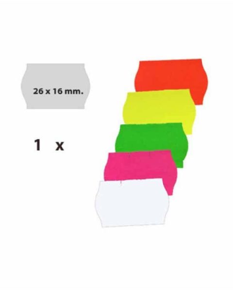 Prisetiketter - 2 linjer. Vælg farve