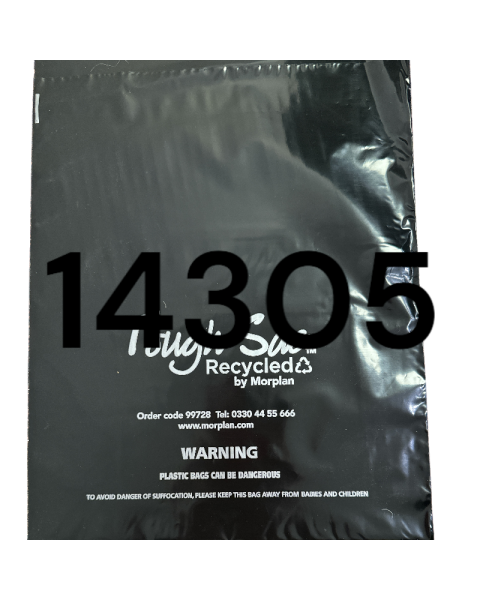 Forsendelsesposer m/ tape, sort - postordrepose.