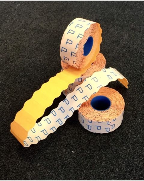 Prisetiketter - 1 linjer. Vælg farve