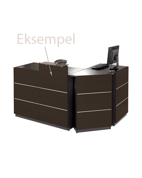 Boutique vinkeldisk sæt med 2+1 disk mørkebrune plader