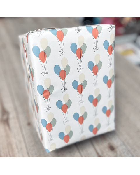 Gavepapir B 57 cm. Fest & Balloner, coated papir. 150 mtr.