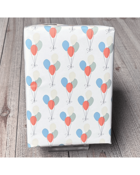 Gavepapir B 57 cm. Fest & Balloner, coated papir. 150 mtr.