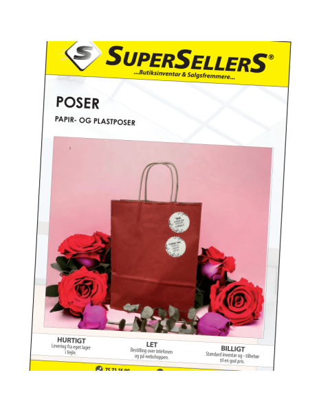 Katalog med Poser. Papir, plast eller Non Woven