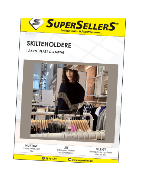 Katalog med skilteholdere