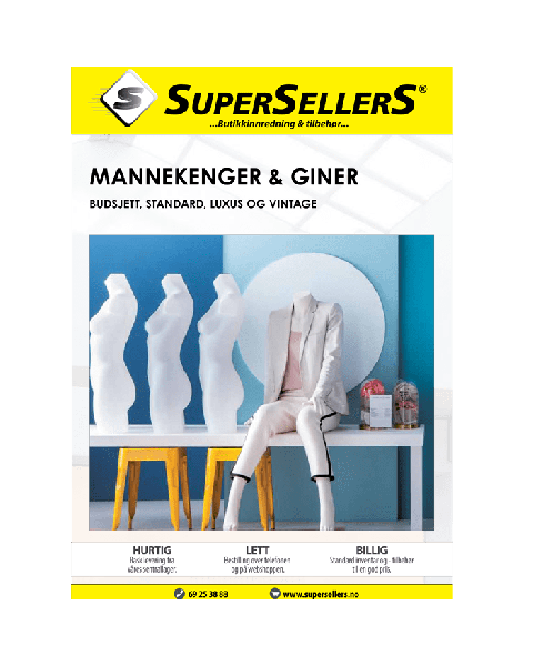 Katalog med mannequiner og giner