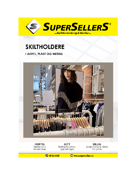 Katalog med skilteholdere