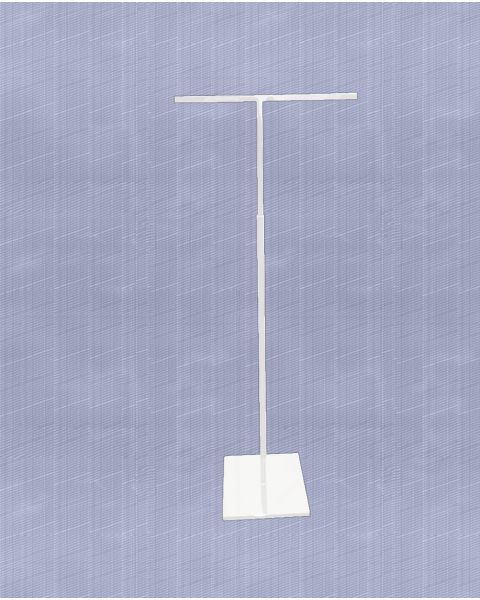 T-display - Højdejusterbar. Hvid. H43-81 cm. Firkantet fod - smykkedisplay
