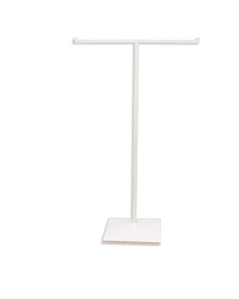 T-display - Højdejusterbar. Hvid. H43-81 cm. Firkantet fod - smykkedisplay