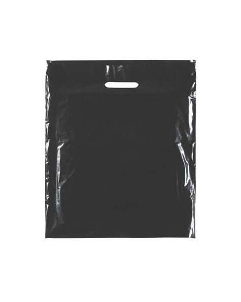 Plastikpose - Mellem (B 39 x D/BF 8 x H 45 cm.) - Budget - 100 stk. Vælg sort eller hvid