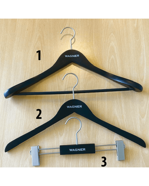 Wagner buksebøjle m klemmer, satin krom, mat sort. *RESTSALG*