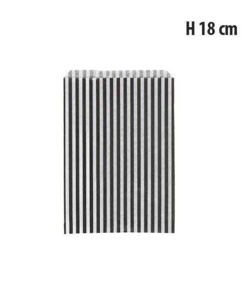 Gaveposer - H 18 cm. - Striber - 1.000 stk. Vælg størrelse og antal