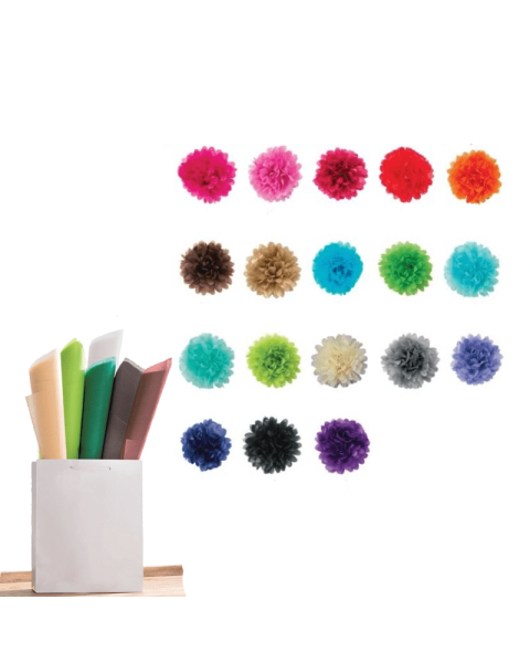 Silkepapir (50 x 75 cm.) - 480 ark. Se alle farverne