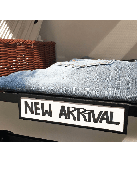 Skilteholder 20 x H 5 - hyldeforkant