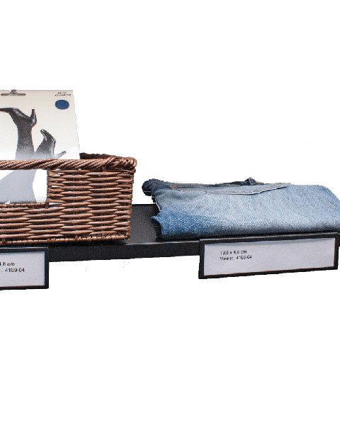 Skilteholder 20 x H 5 - hyldeforkant