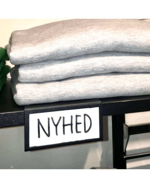 Skilteholder 10 x H 5 - hyldeforkant