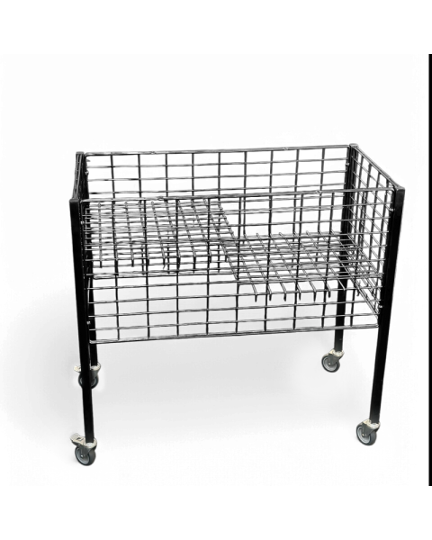 Boxer 2, Sort salgskurv. 50 x 95,6 x H90 cm. Justerbar bund.