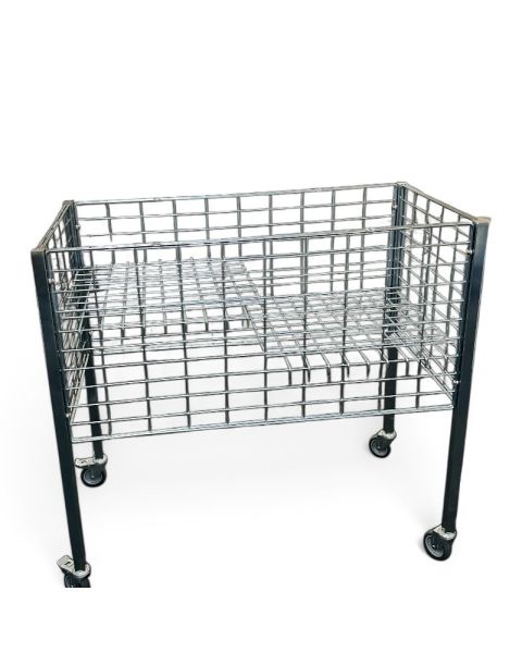 Boxer 2, Galvaniseret salgskurv. 50 x 95,6 x H90 cm. Justerbar bund.