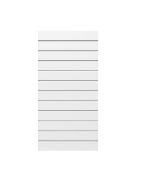 Rillepanel - 59,5 x 120 cm. - hvid - 10 cm. - Supersæt, let tekstur