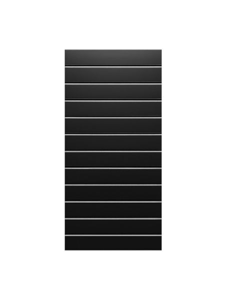 Rillepanel - 59,5 x 120 cm. - sort - 10 cm. - Supersæt, let tekstur