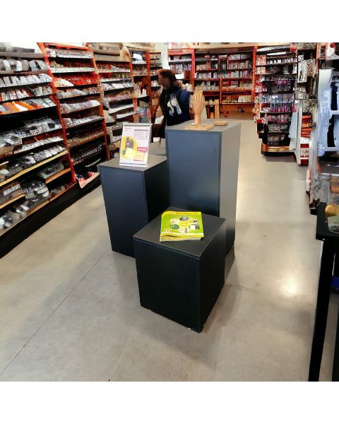 Podie sæt med 3 stk. Sort - usamlet