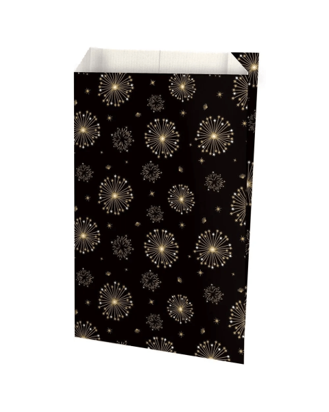 Gaveposer - H 35 cm. - Sort m/ stjernedrys - 250 stk.