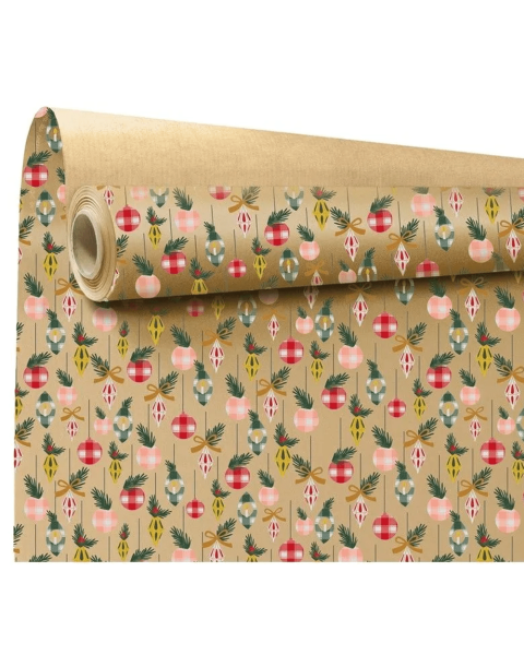 Julepapir B70. Julekugler. 50 mtr.