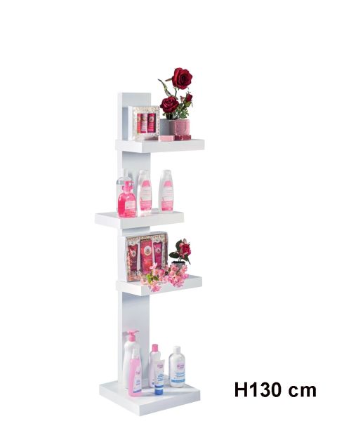 Tårndisplay - Hvid. 1 sidet. H 130 cm