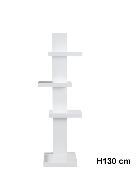Tårndisplay - Hvid. 1 sidet. H 130 cm
