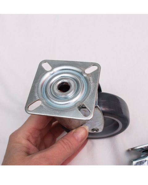 Pladehjul - 75 mm. Sæt uden bremse