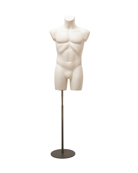 Performance herretorso, XL, hvid, metalfod krom