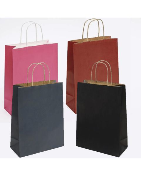 Papirpose - Mellem H 29 cm.- 50 stk. Vælg farve