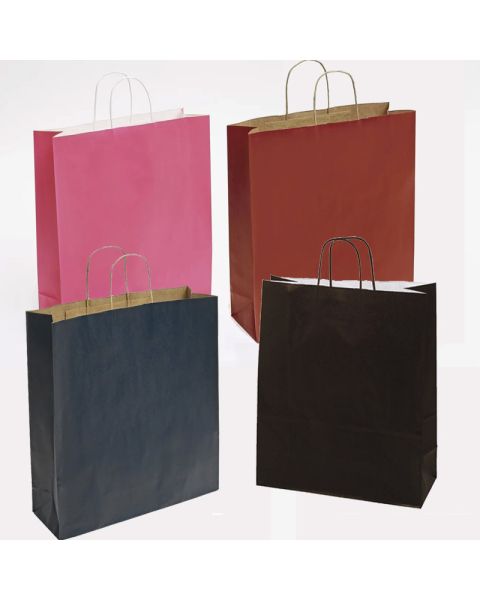 Papirpose - Stor H 41 cm - 50 stk. Vælg farve