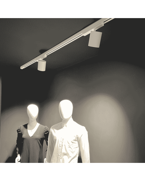 Pallesen 19 spot t/ 3-faset skinne, inkl. LED-lyskilde, 30W, 45ø, K3000, H11,5 cm, 9,5, hvid