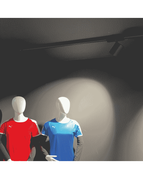 Pallesen 19 spot t/ 3-faset skinne, inkl. LED-lyskilde, 30W, 45ø, K3000, H11,5 cm, 9,5, sort