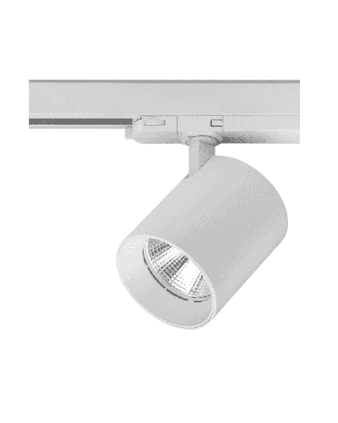 Pallesen 19 spot t/ 3-faset skinne, inkl. LED-lyskilde, 30W, 45ø, K3000, H11,5 cm, 9,5, hvid