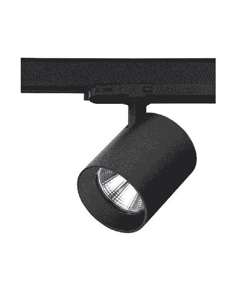 Pallesen 19 spot t/ 3-faset skinne, inkl. LED-lyskilde, 30W, 45ø, K3000, H11,5 cm, 9,5, sort