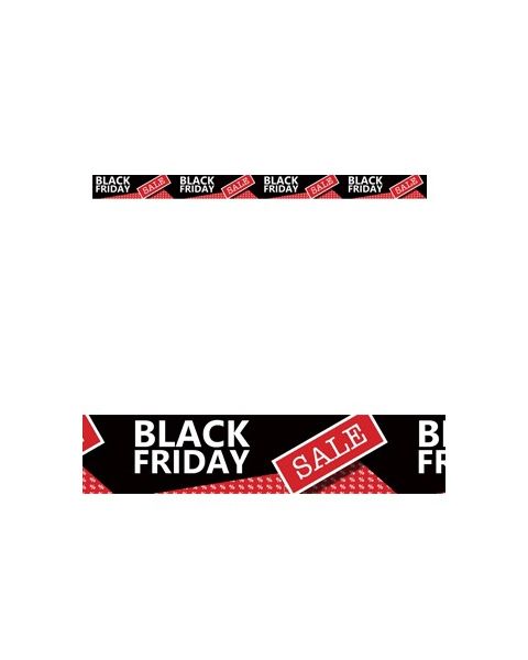 Vinduesstreamer m/ BLACK FRIDAY - 120 cm.