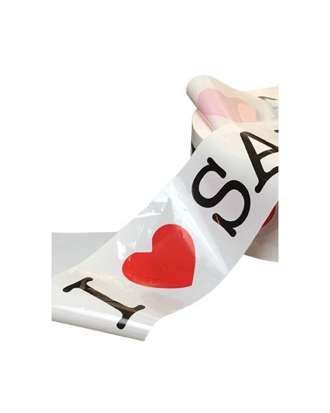 Afspærringsbånd - I LOVE SALE - 250 mtr.