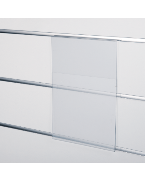 Skilteholder A4, t/ rillepanel, højformat. PET